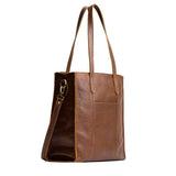 Asheville North/South | Structured large tote bag with overlapping panels and crossbody strap