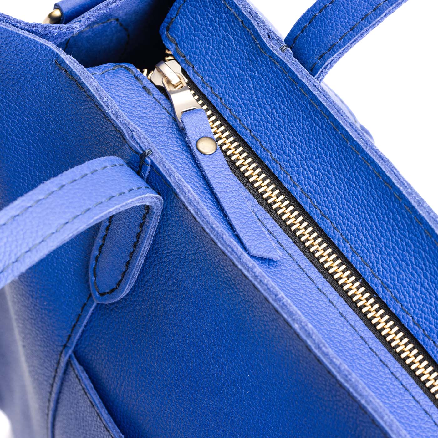 Astro Blue | Structured large tote bag with overlapping panels and crossbody strap