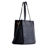 Night Owl North/South | Structured large tote bag with overlapping panels and crossbody strap
