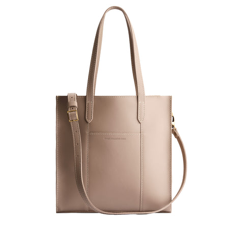 Stone*North/South | Structured large tote bag with overlapping panels and crossbody strap