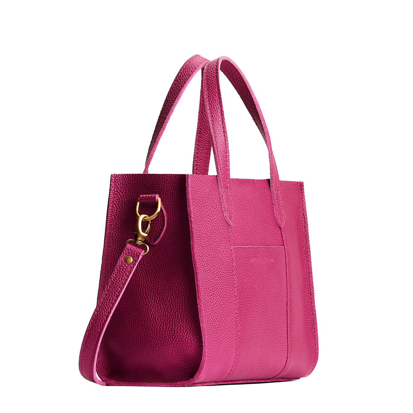 Cosmo | Structured mid-size tote bag with overlapping panels and crossbody strap