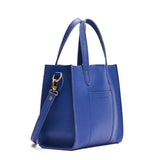 Molino Blue | Structured mid-size tote bag with overlapping panels and crossbody strap