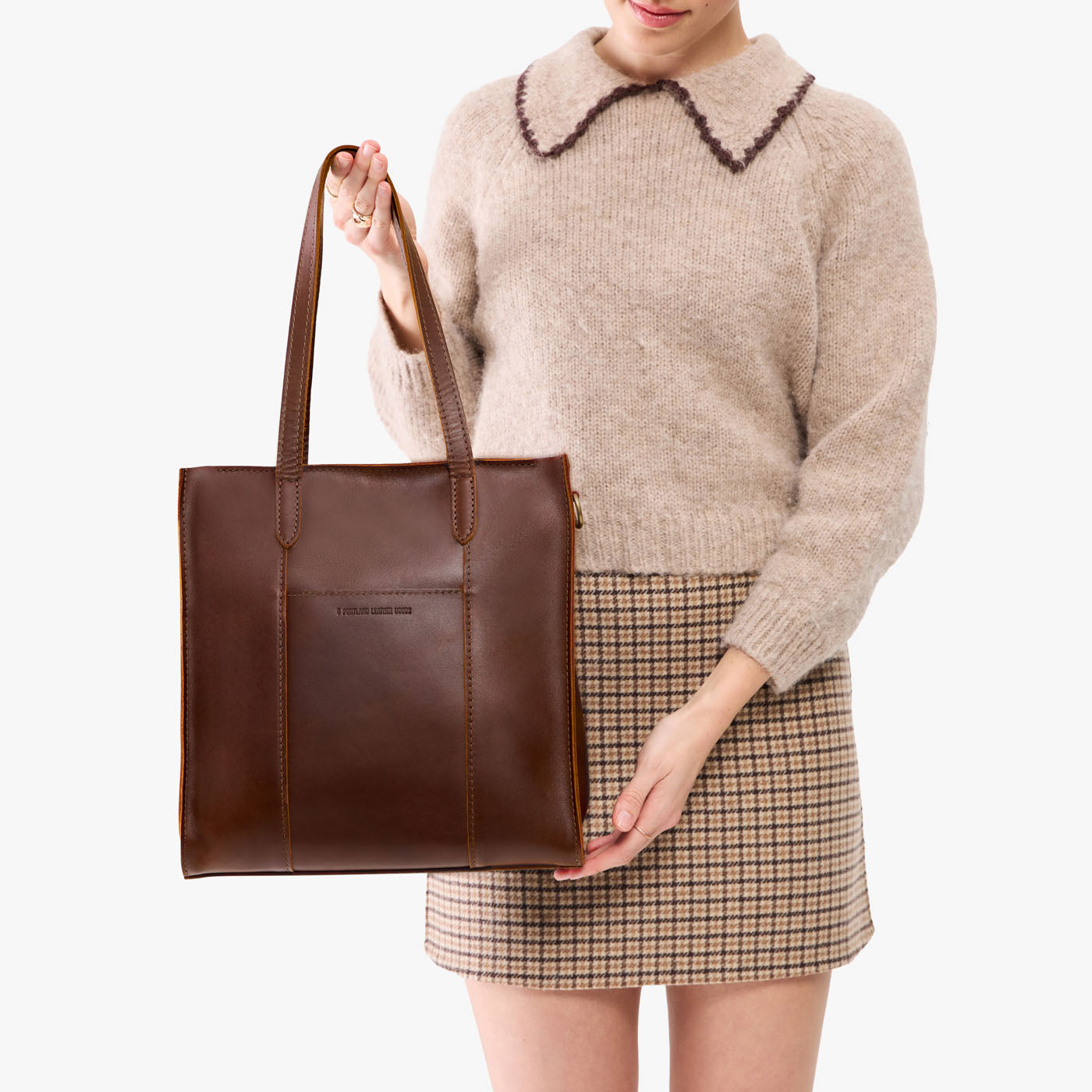 Large Lola Zipper Crossbody Tote | Portland Leather Goods