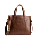 Asheville Zipper | Structured mid-size tote bag with overlapping panels and crossbody strap