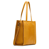 Sunshine North/South | Structured large tote bag with overlapping panels and crossbody strap