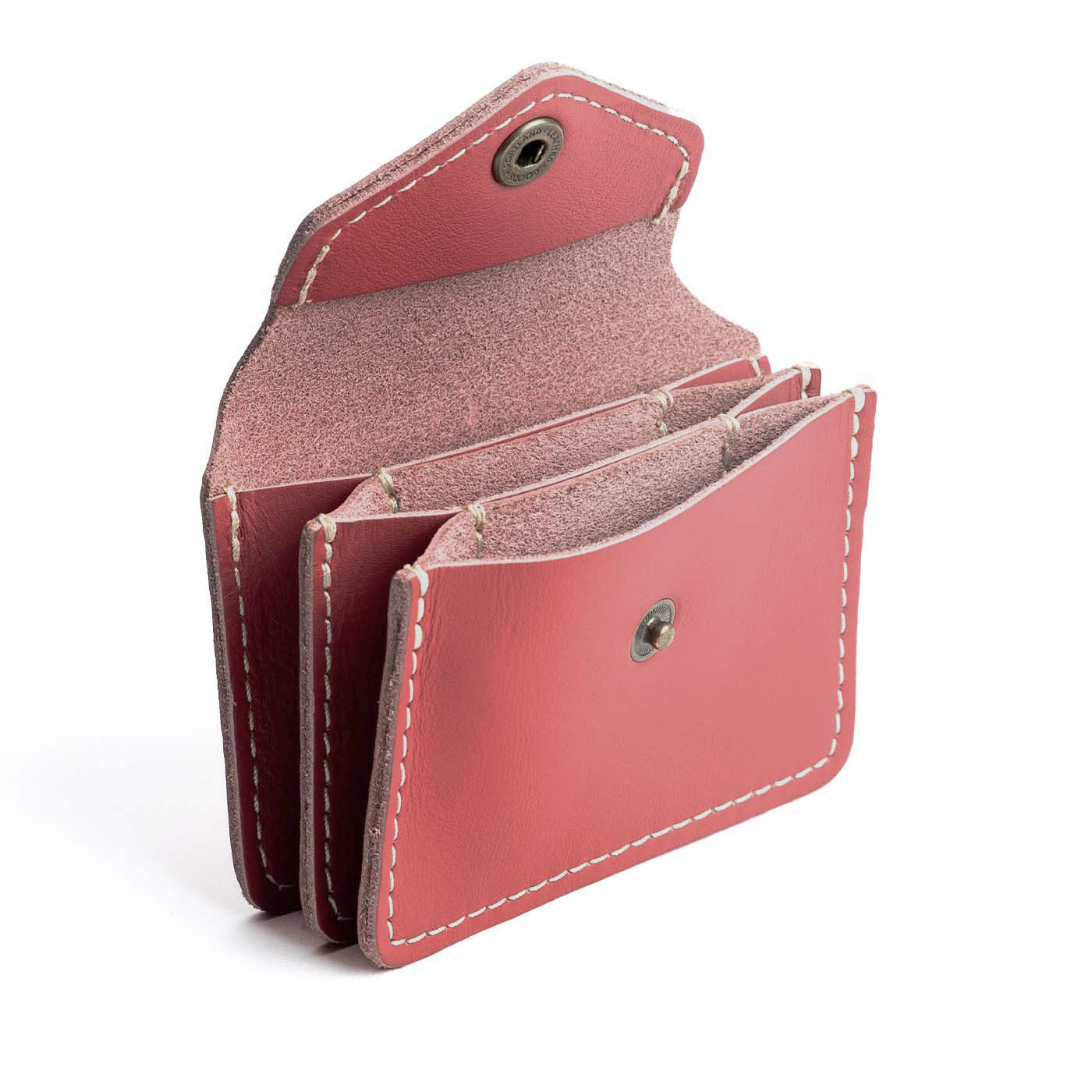 Begonia*Plus | Small leather wallet with snap closure
