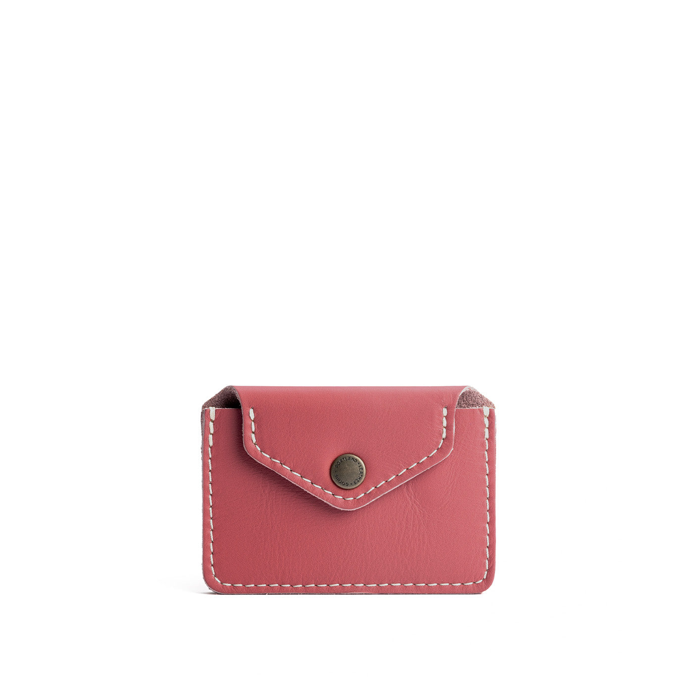 Begonia | Small leather wallet with snap closure