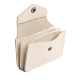 Bone Plus | Small leather wallet with snap closure