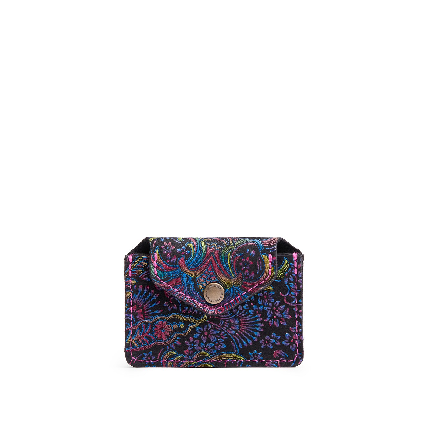 Carnival*Plus | Small leather wallet with snap closure