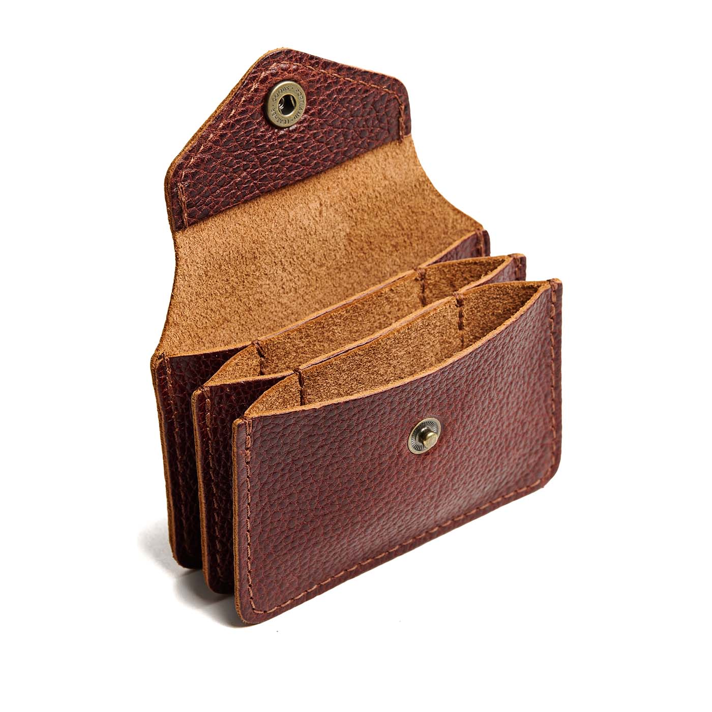 Nutmeg*Plus | Small leather wallet with snap closure