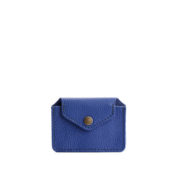 Molino Blue | Small leather wallet with snap closure