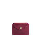 Orchid | Small leather wallet with snap closure