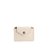 Bone | Small leather wallet with snap closure