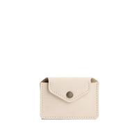 Bone | Small leather wallet with snap closure