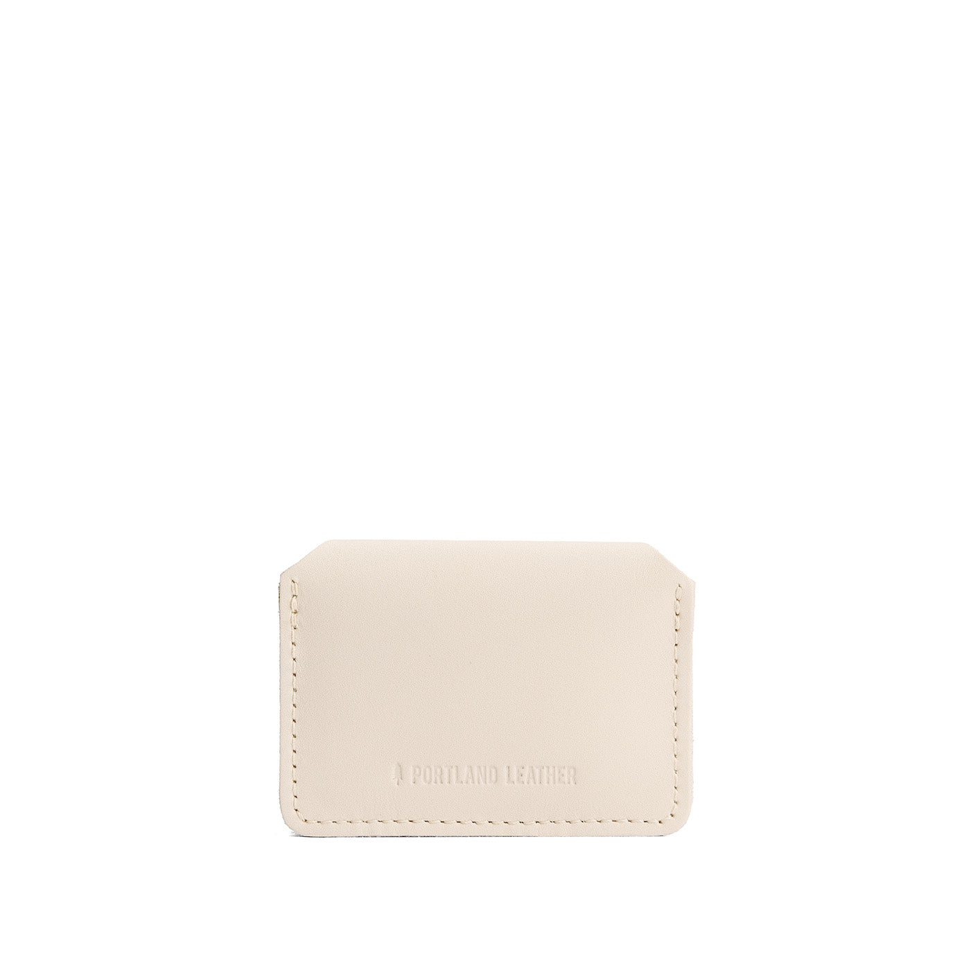 Bone | Small leather wallet with snap closure