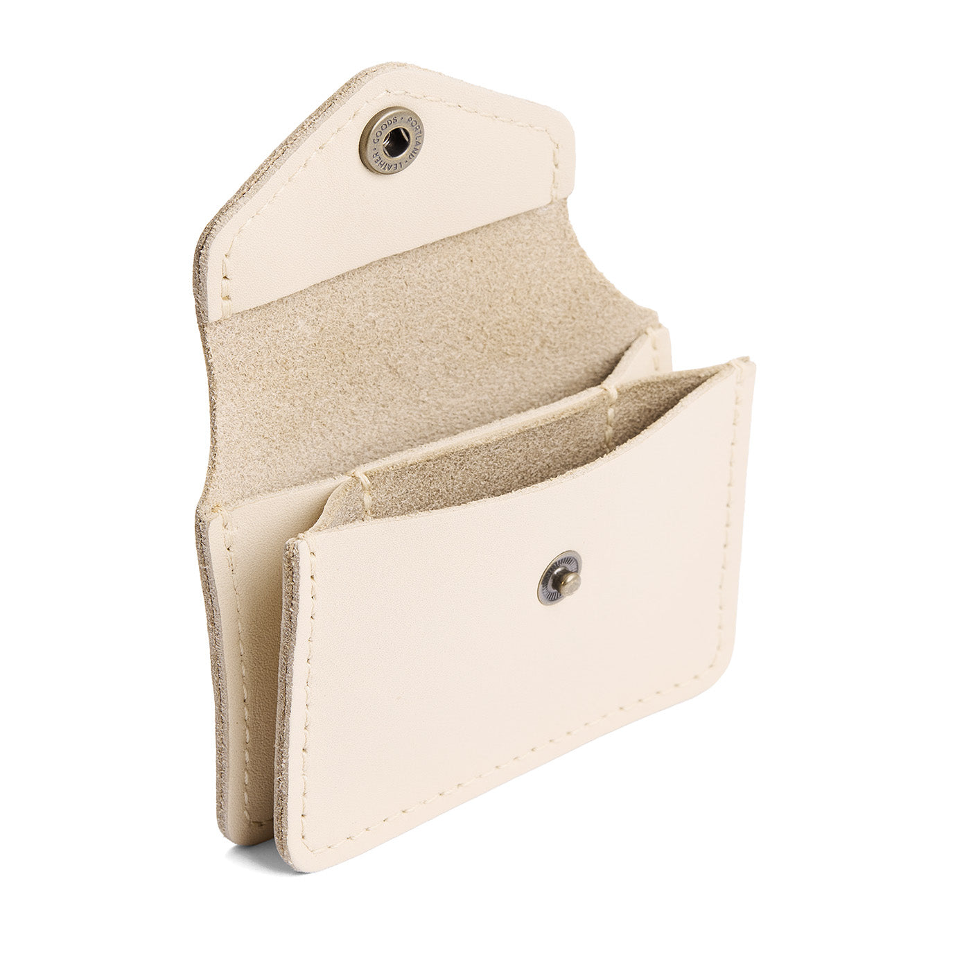 Bone*Classic | Small leather wallet with snap closure