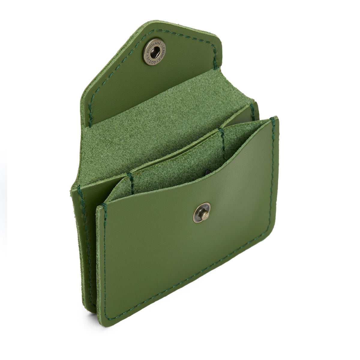 Cactus | Small leather wallet with snap closure
