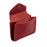 Chili Red Classic | Small leather wallet with snap closure