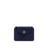 Cobalt | Small leather wallet with snap closure