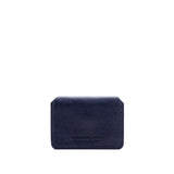 Cobalt | Small leather wallet with snap closure