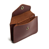 Cognac Classic | Small leather wallet with snap closure