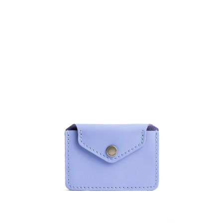 Jacaranda | Small leather wallet with snap closure