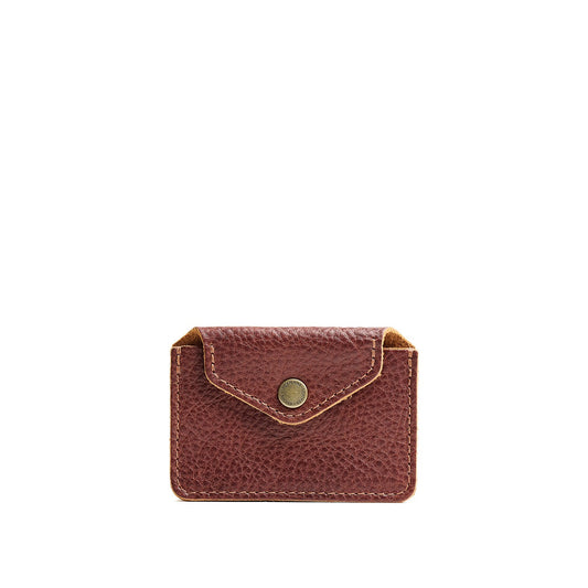 Nutmeg | Small leather wallet with snap closure