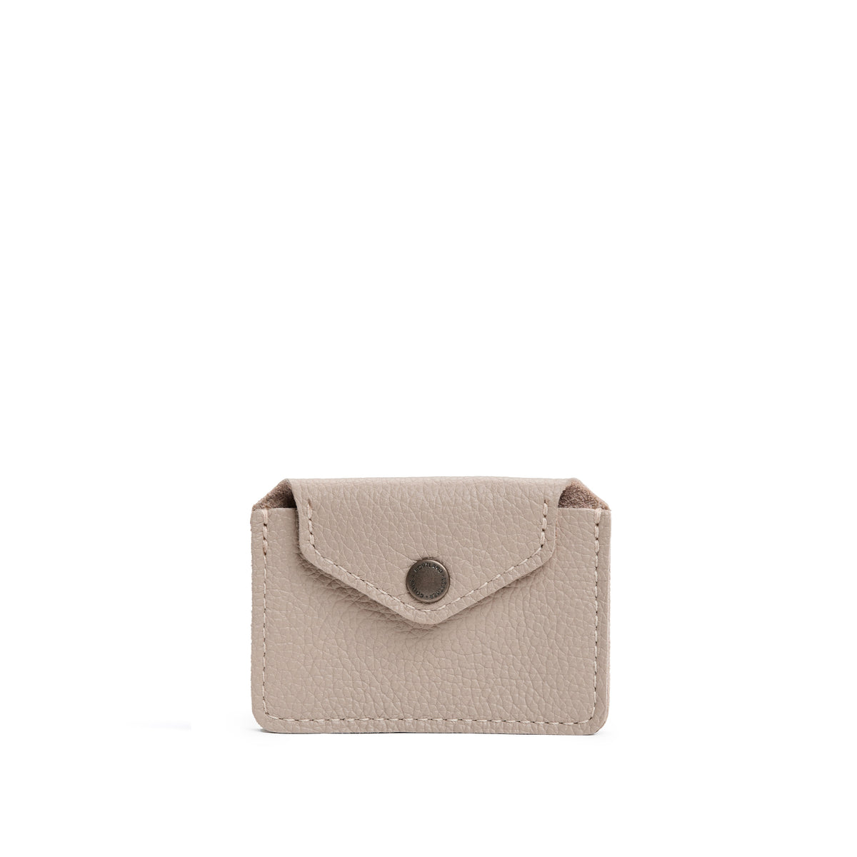 Oatmilk | Small leather wallet with snap closure