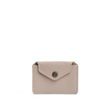 Oatmilk | Small leather wallet with snap closure