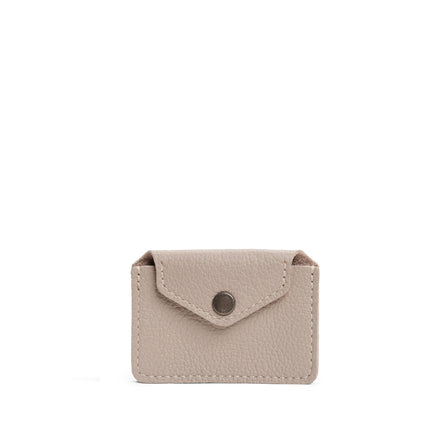 Oatmilk | Small leather wallet with snap closure