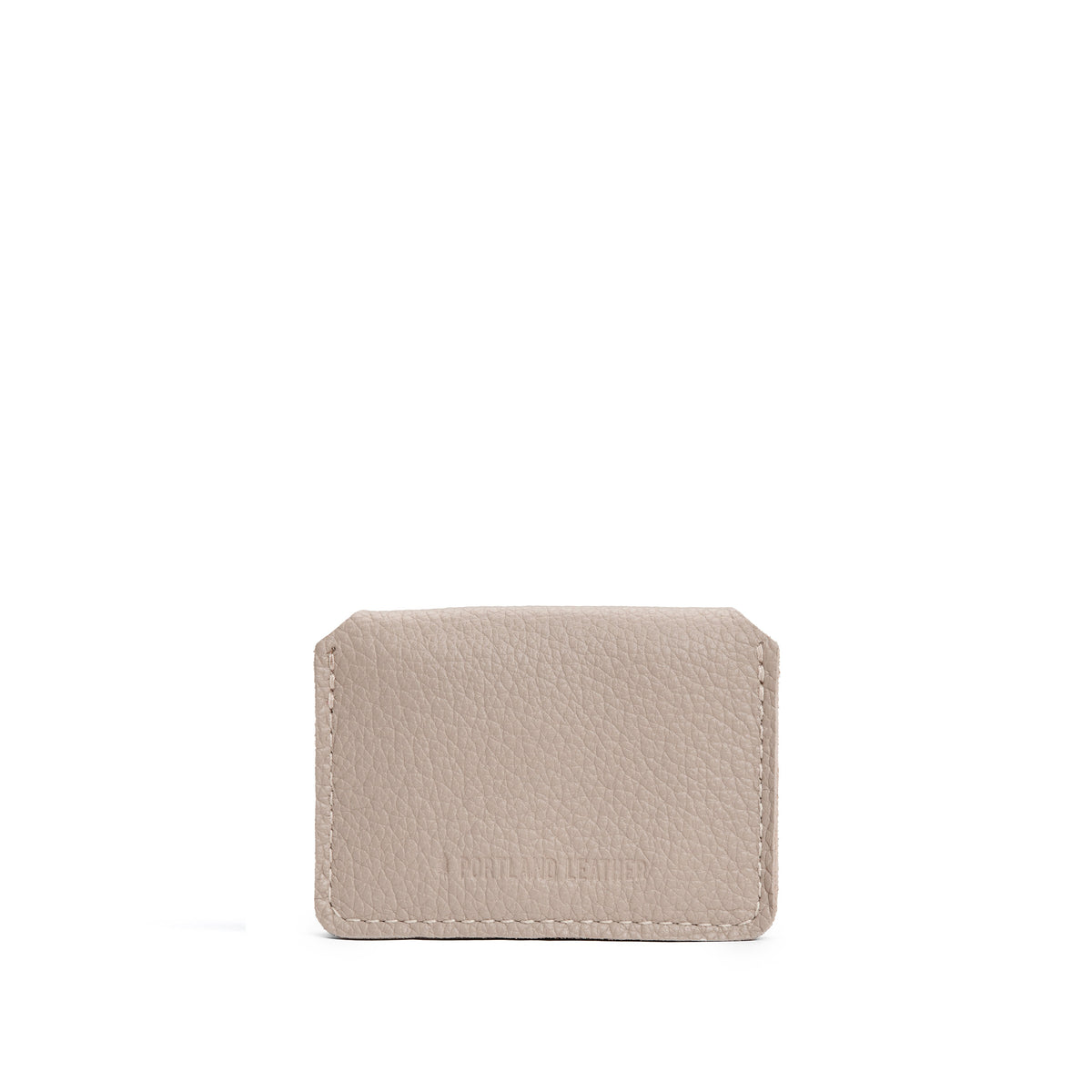 Oatmilk | Small leather wallet with snap closure