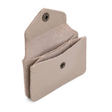 Oatmilk | Small leather wallet with snap closure