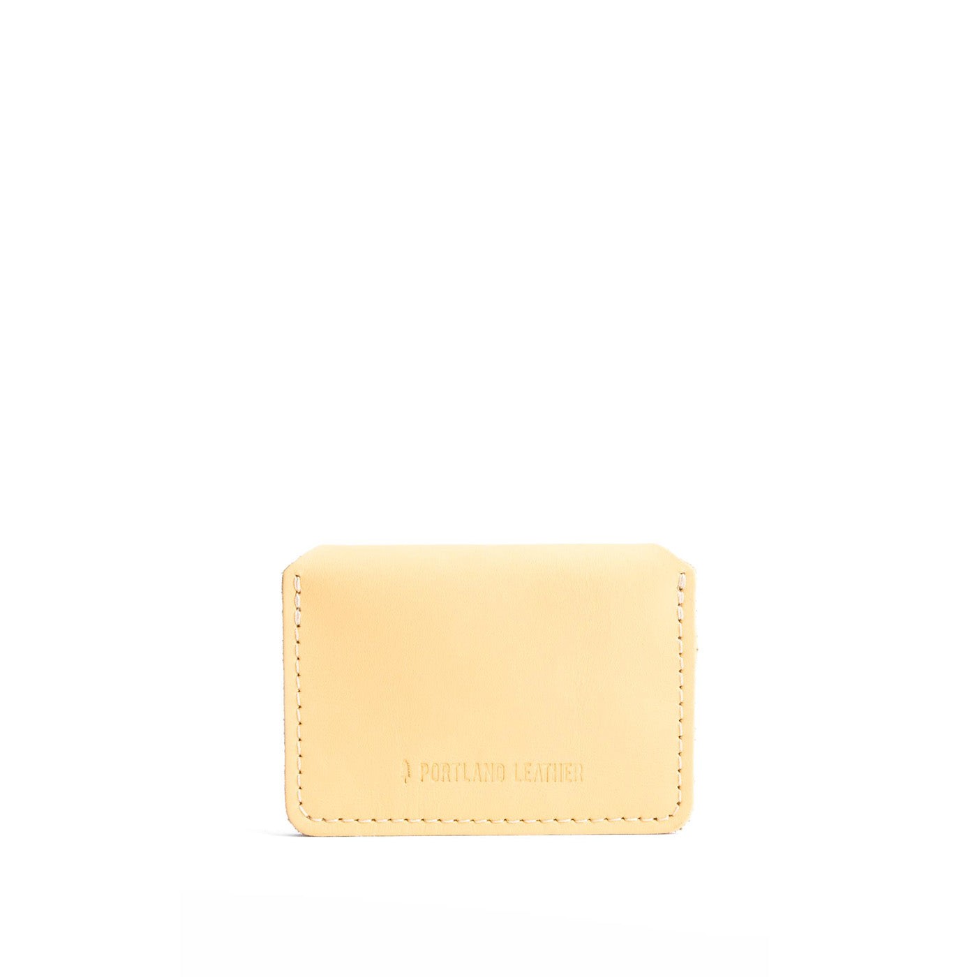 Vanilla | Small leather wallet with snap closure