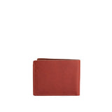 Marrone | Leather bifold wallet with six geometric card slots