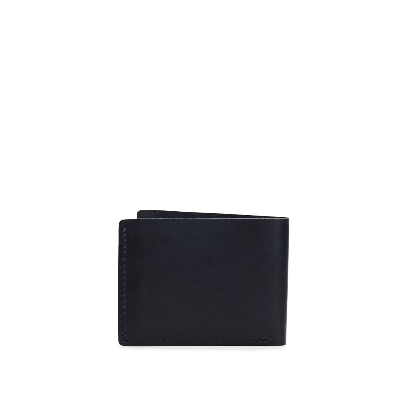 Nero | Leather bifold wallet with six geometric card slots