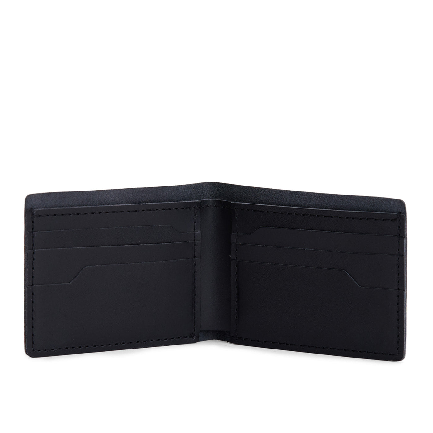 Nero | Leather bifold wallet with six geometric card slots