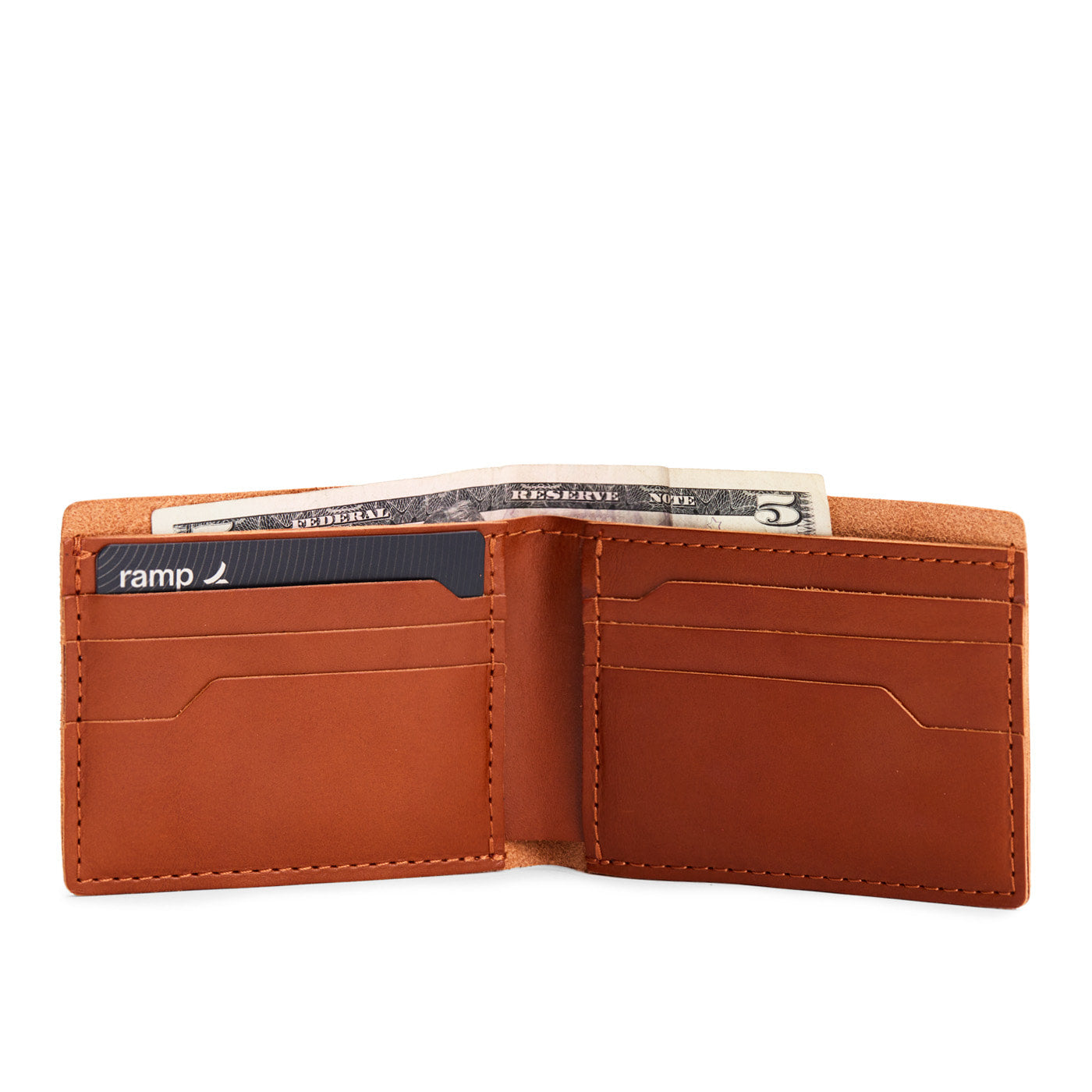 Toscano | Leather bifold wallet with six geometric card slots