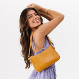 All Variants | Model wearing a Small Lucy Shoulder Bag in Sunflower