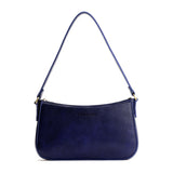 Cobalt | Petite bean shaped shoulder bag with a zipper closure
