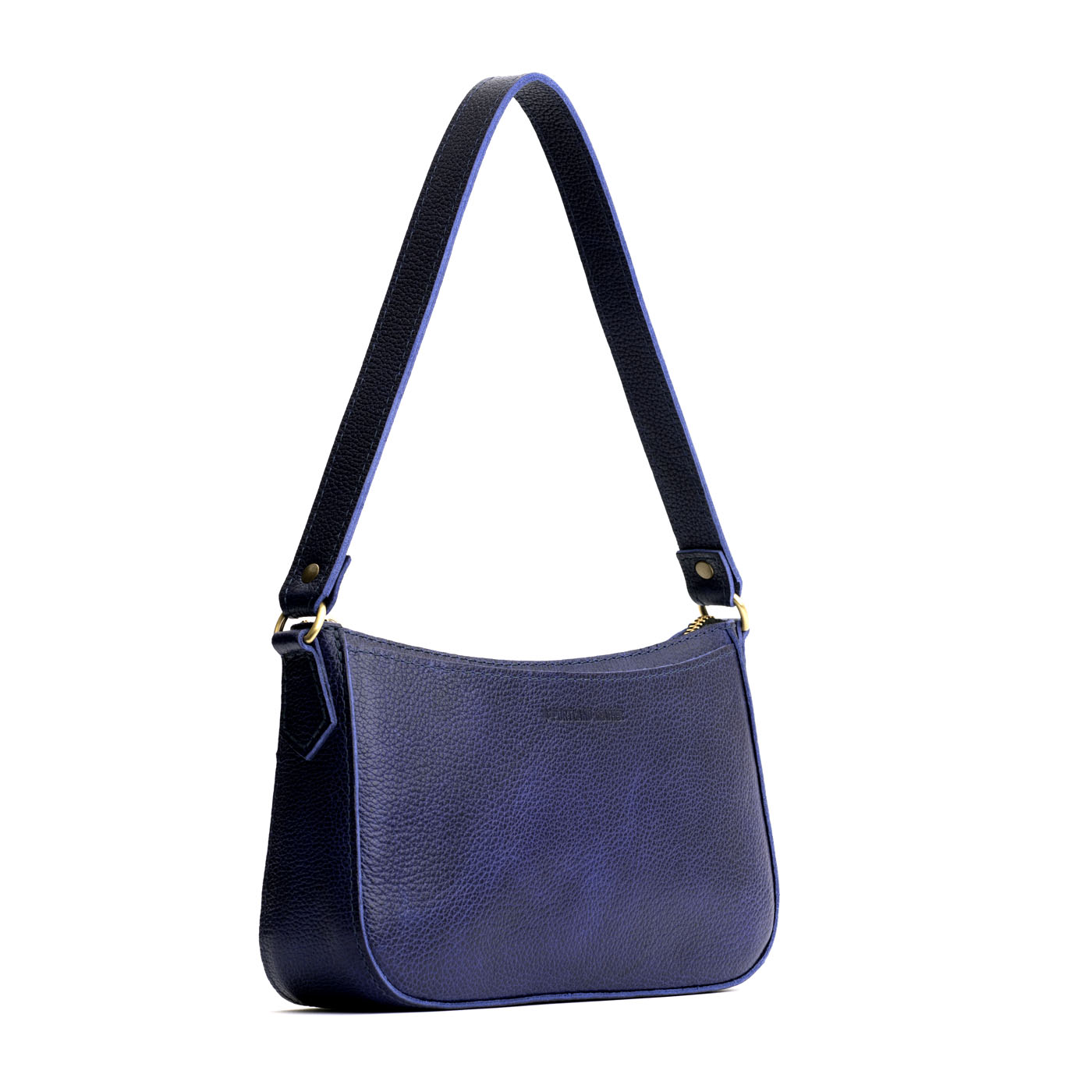 Cobalt | Petite bean shaped shoulder bag with a zipper closure