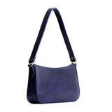 Cobalt | Petite bean shaped shoulder bag with a zipper closure