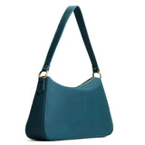 Westward Blue Large | Large bean shaped shoulder bag with a zipper closure