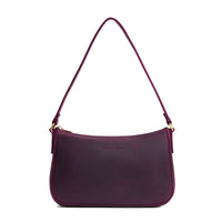 Larkspur | Petite bean shaped shoulder bag with a zipper closure