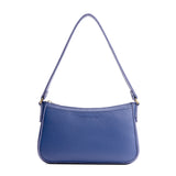 Molino Blue | Petite bean shaped shoulder bag with a zipper closure