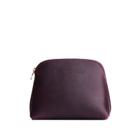 Larkspur*Classic | Compact leather pouch with top zipper