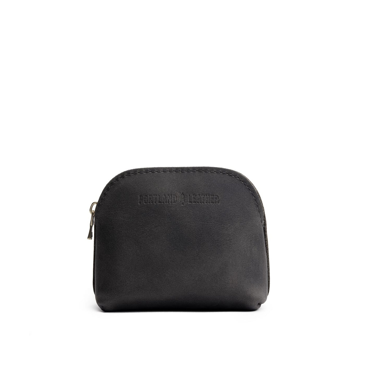 Full Moon*Mini | Compact leather pouch with top zipper