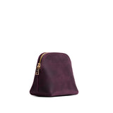 Larkspur Mini | Compact leather pouch with top zipper