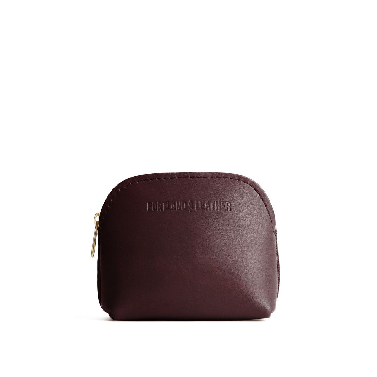 Redwood*Mini | Compact leather pouch with top zipper
