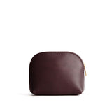 Redwood Mini | Compact leather pouch with top zipper