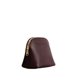 Redwood Mini | Compact leather pouch with top zipper